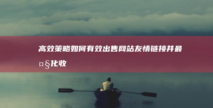 高效策略：如何有效出售网站友情链接并最大化收益